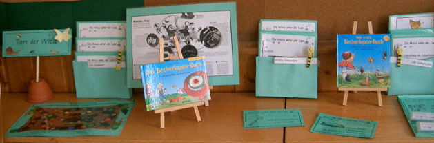 Spiele und Lesematerial zu verschiedenen Wiesentieren